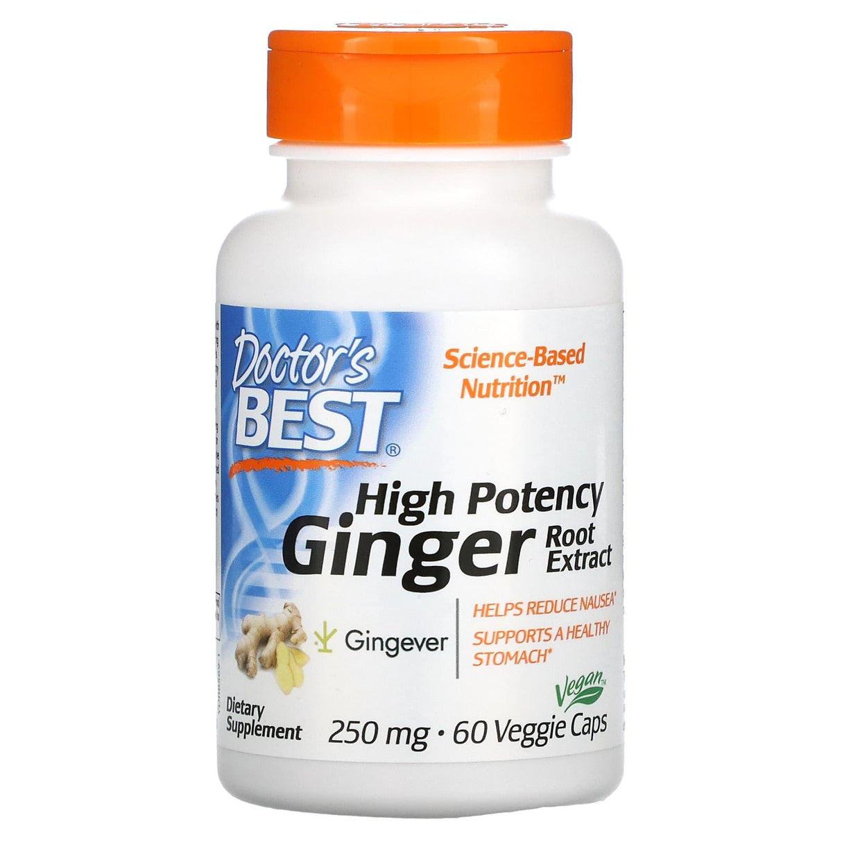 Doctor's Best, High Potency Ginger Root Extract, 250 mg, 60 Veggie Caps - Supply Center USA