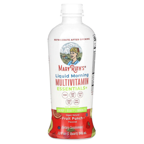 MaryRuth's, Liquid Morning Multivitamin Essentials+, Fruit Punch, 32 fl oz (946 ml) - Supply Center USA