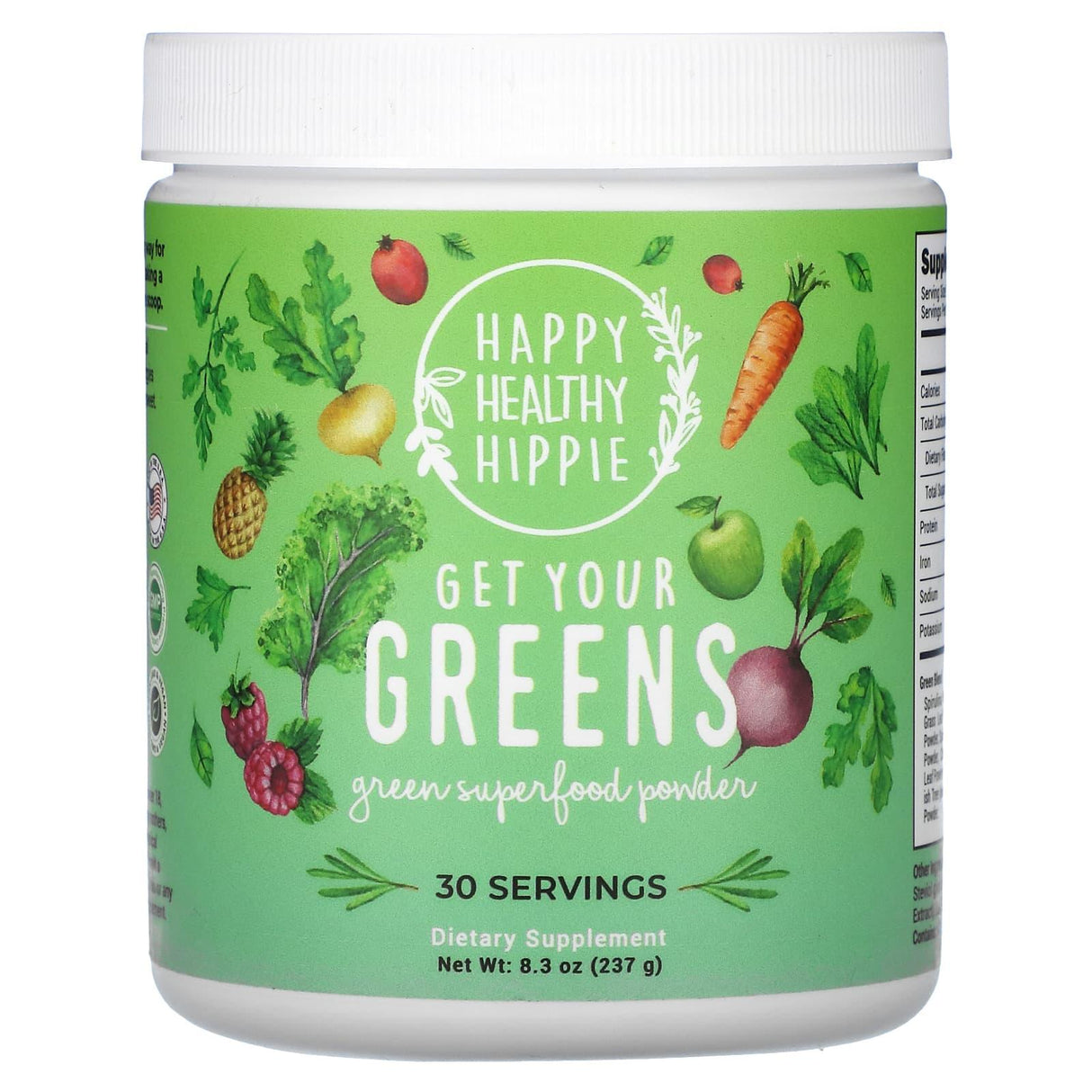 Happy Healthy Hippie, Get Your Greens, Green Superfood Powder, 8.3 oz (237 g) - Supply Center USA