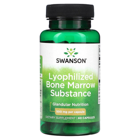 Swanson, Lyophilized Bone Marrow Substance, 500 mg, 60 Capsules - Supply Center USA