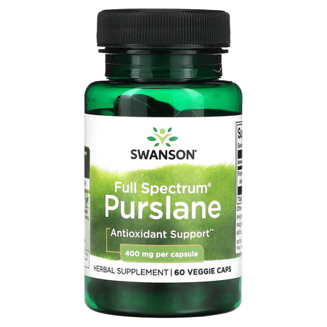 Swanson, Full Spectrum Purslane, 400 mg, 60 Veggie Caps - Supply Center USA