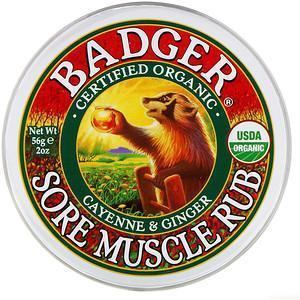 Badger Company, Organic, Sore Muscle Rub, Cayenne & Ginger, 2 oz (56 g) - Supply Center USA