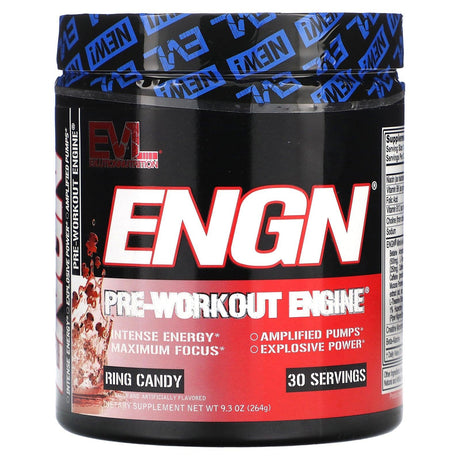 EVLution Nutrition, ENGN, Pre-Workout Engine, Blue Raz, 9 oz (255 g) - Supply Center USA