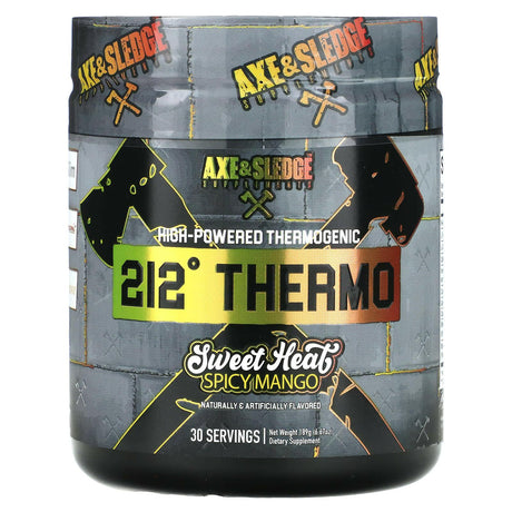 Axe & Sledge Supplements, 212º Thermo, High-Powered Thermogenic, Sweet Heat Spicy Mango, 6.67 oz (189 g) - Supply Center USA