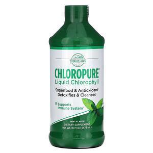 Country Farms, Chloropure Liquid Chlorophyll, Mint, 16 fl oz (473 ml) - Supply Center USA