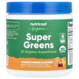 Nutricost, Organic Super Greens, Orange Sunrise, 4.1 oz (114 g) - Supply Center USA