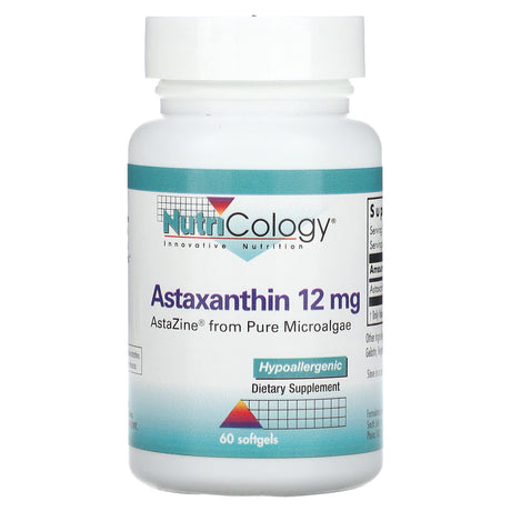 Nutricology, Astaxanthin, 12 mg, 60 Softgels - Supply Center USA