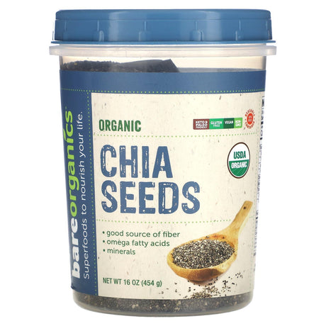 BareOrganics, Organic Chia Seeds, 16 oz (454 g) - Supply Center USA