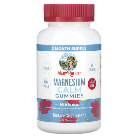 MaryRuth's, Magnesium Calm Gummies, Hibiscus, 60 Gummies - Supply Center USA