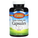 Carlson, Empty Gelatin Capsules #00, 150 Capsules - Supply Center USA