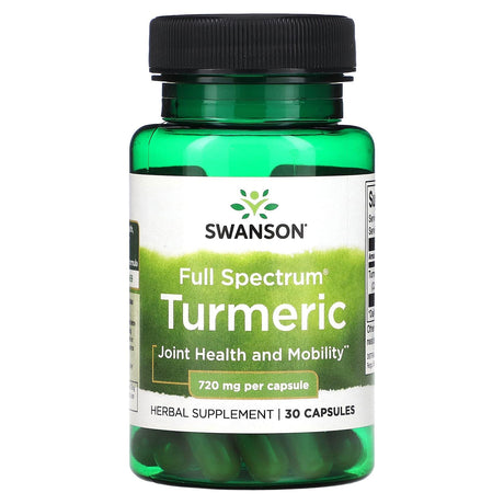 Swanson, Full Spectrum Turmeric, 720 mg, 30 Capsules - Supply Center USA