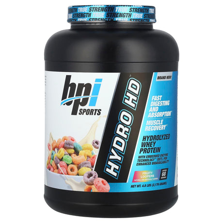 BPI Sports, Hydro HD™, Hydrolyzed Whey Protein, Fruity Loopers, 4.8 lbs (2,176 g) - Supply Center USA