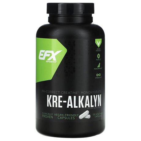 EFX Sports, Kre-Alkalyn, 120 Vegetable Capsules - Supply Center USA