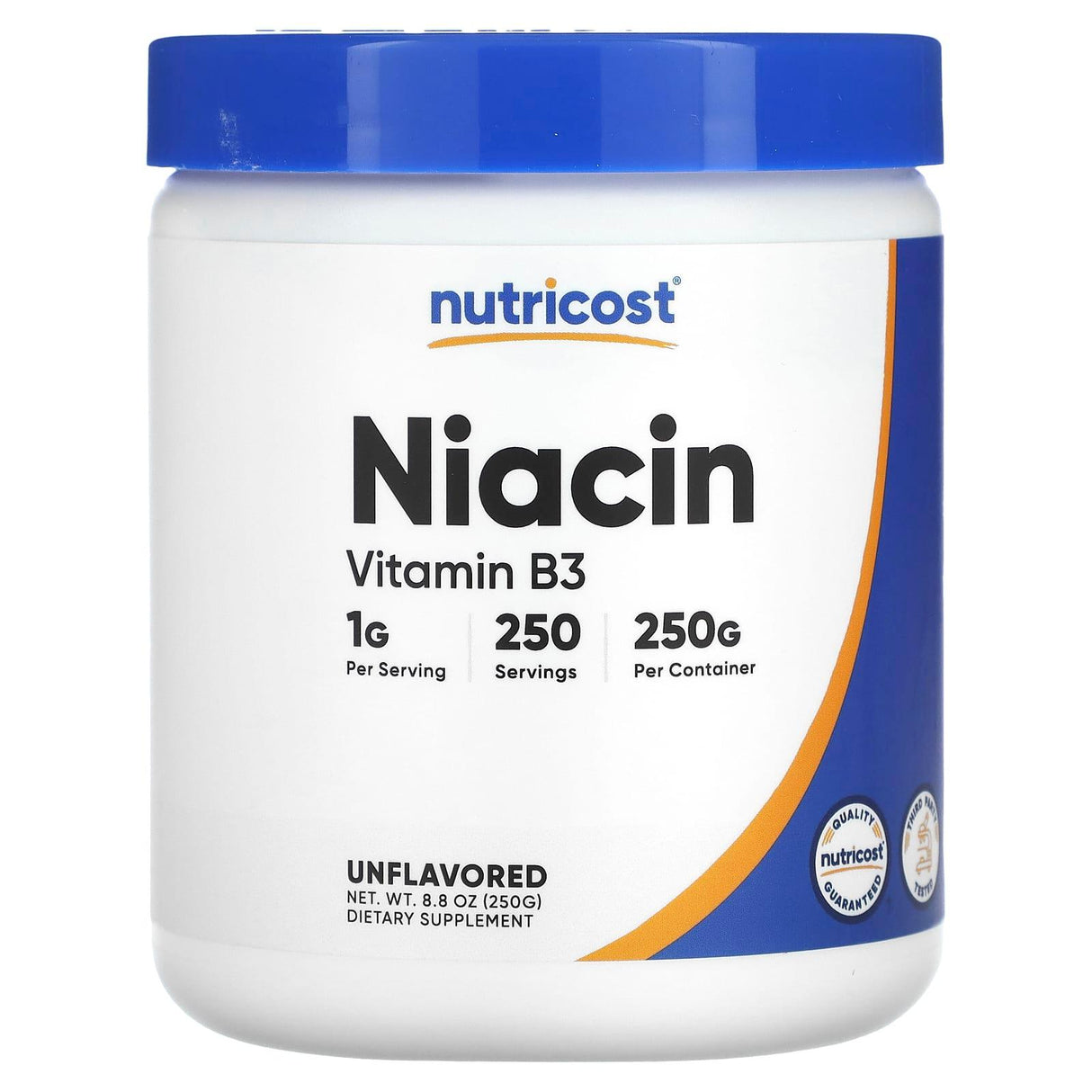 Nutricost, Niacin, Unflavored, 8.8 oz (250 g) - Supply Center USA