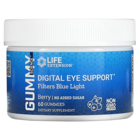 Life Extension, Digital Eye Support, Filters Blue Light, Berry, 60 Gummies - Supply Center USA