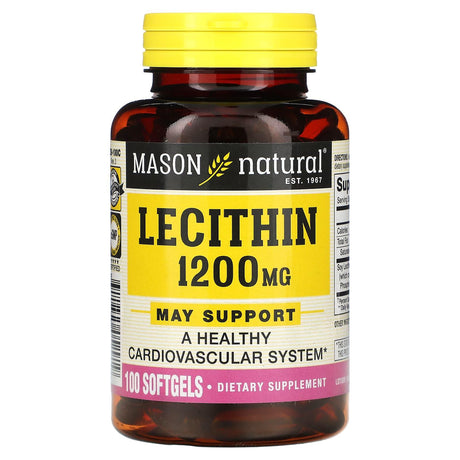 Mason Natural, Lecithin , 1,200 mg, 100 Softgels - Supply Center USA