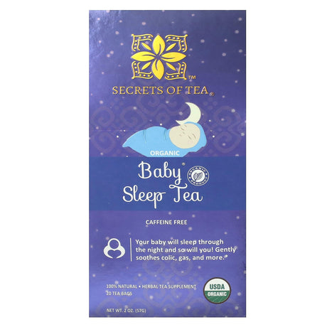 Secrets of Tea, Organic Baby Sleep Tea, Caffeine Free, 20 Tea Bags, 2 oz (57 g) - Supply Center USA