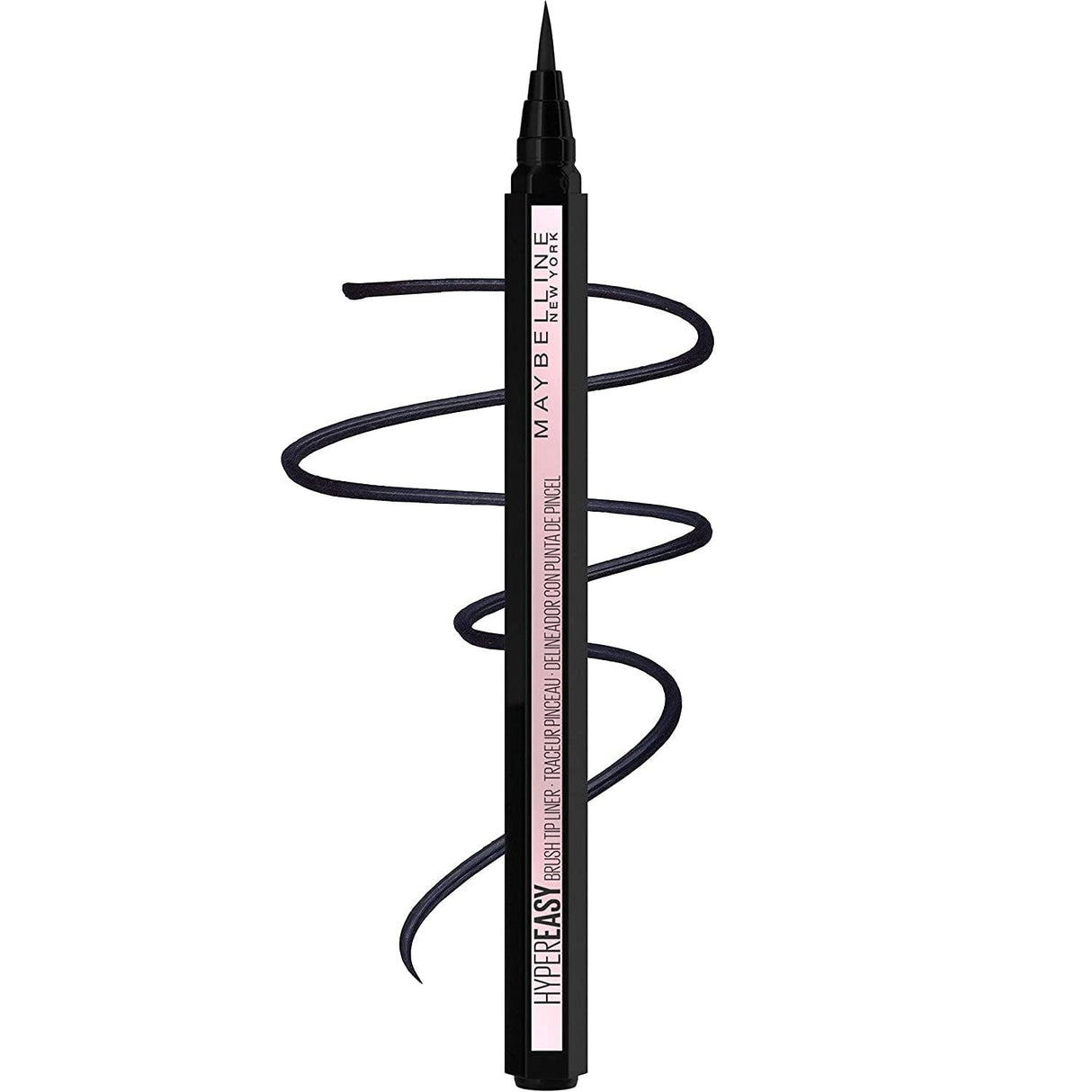 Maybelline Hyper Easy Liquid Pen No-Skip Eyeliner, Satin Finish, Waterproof Formula, Pitch Black, 0.018 Fl Oz - Supply Center USA