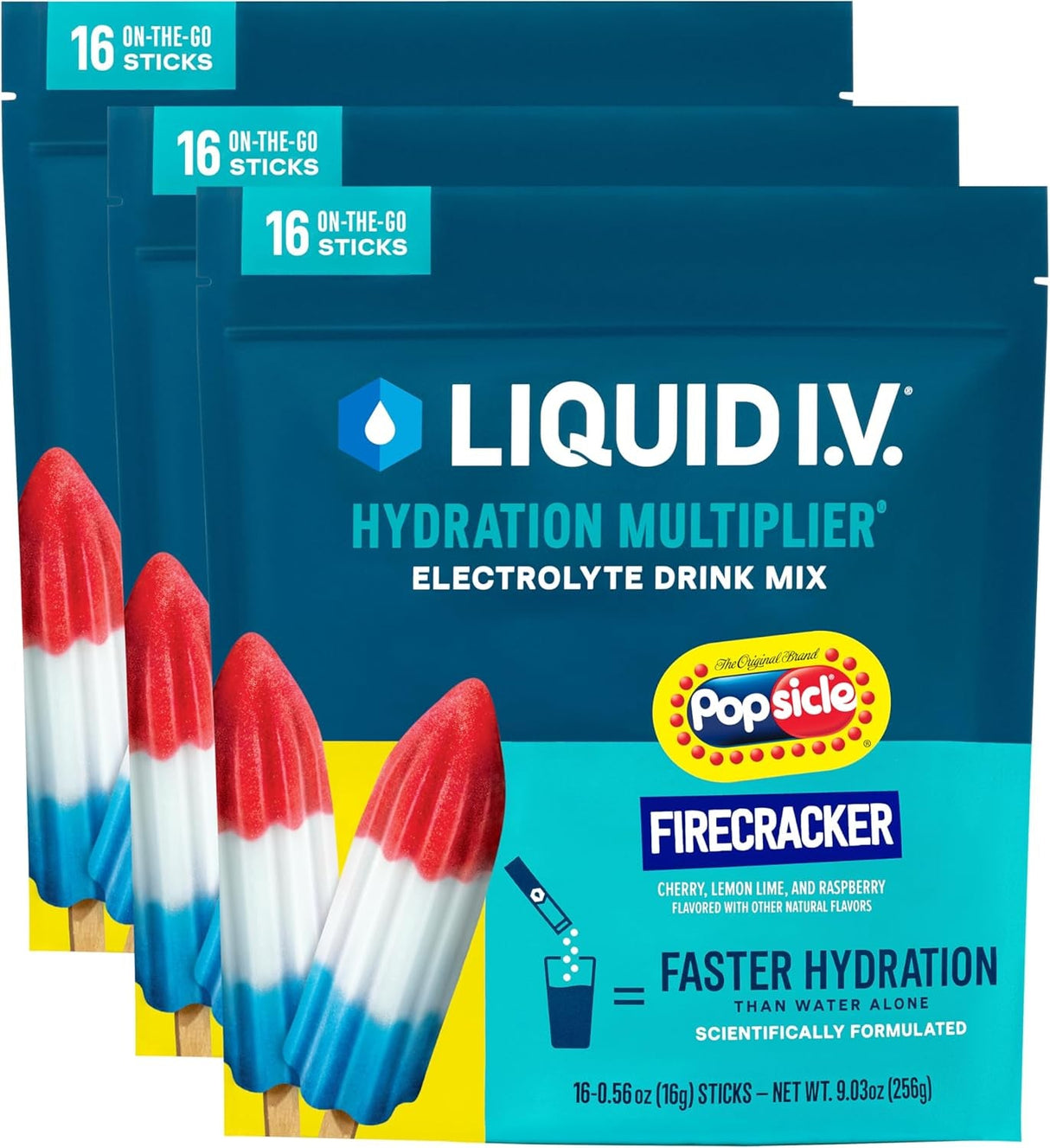 Liquid I.V.® Hydration Multiplier - Seaberry | Electrolyte Powder Drink Mix | 3 Pack (48 Servings)