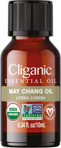 Cliganic Organic Essential Oils Set (Top 5) - 100% Pure Natural - Aromatherapy, Candle Making - Peppermint, Lavender, Eucalyptus, Lemongrass & Orange (Packaging May Vary)
