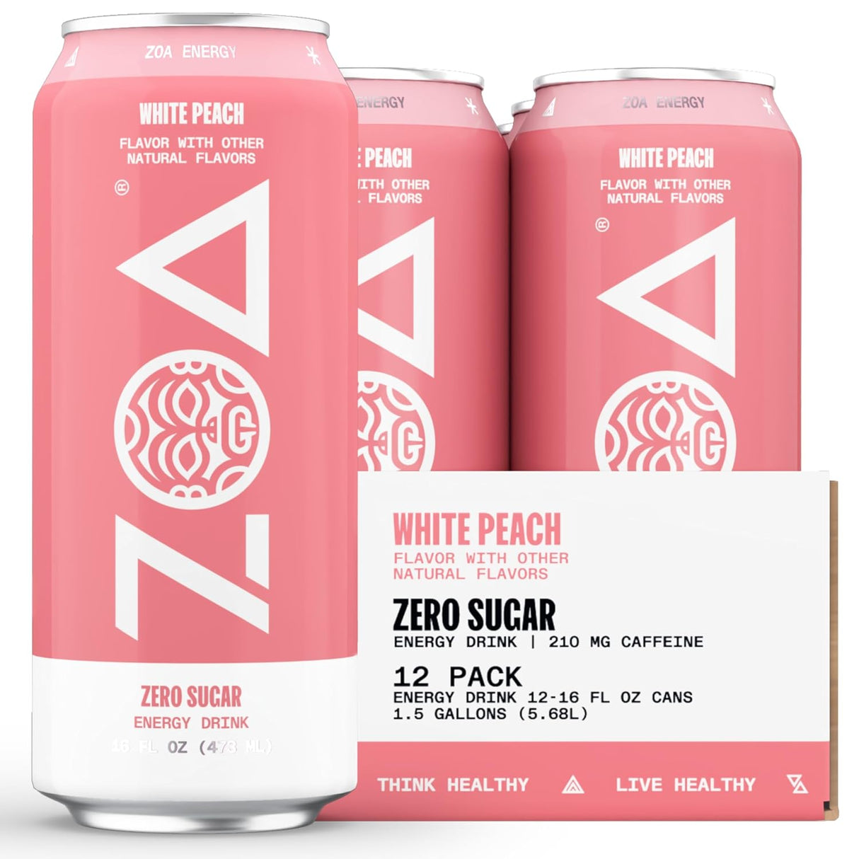 ZOA Zero Sugar Energy Drinks, Variety Pack - Sugar Free with Electrolytes, Healthy Vitamin C, Amino Acids, Essential B-Vitamins, and Caffeine from Green Tea - 12 Fl Oz (12-Pack)