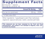 Pure Encapsulations Zinc 30 Mg - Supplement for Immune System Support, Growth and Development, and Wound Healing* - with Zinc Picolinate 30 Mg - 60 Capsules