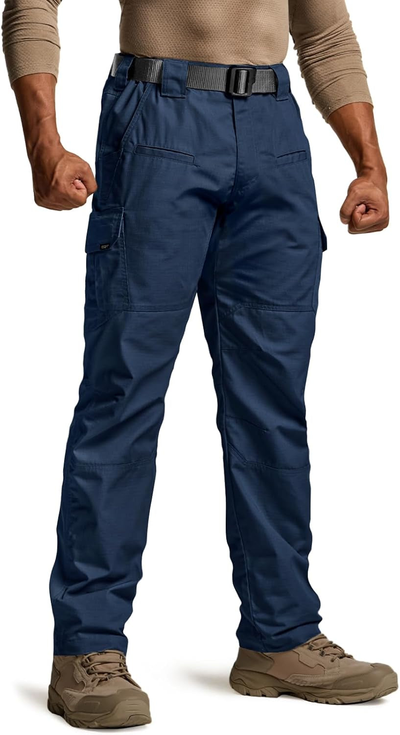 CQR Men'S Tactical Pants, Water Resistant Ripstop Cargo Pants, Lightweight EDC Work Hiking Pants, Outdoor Apparel