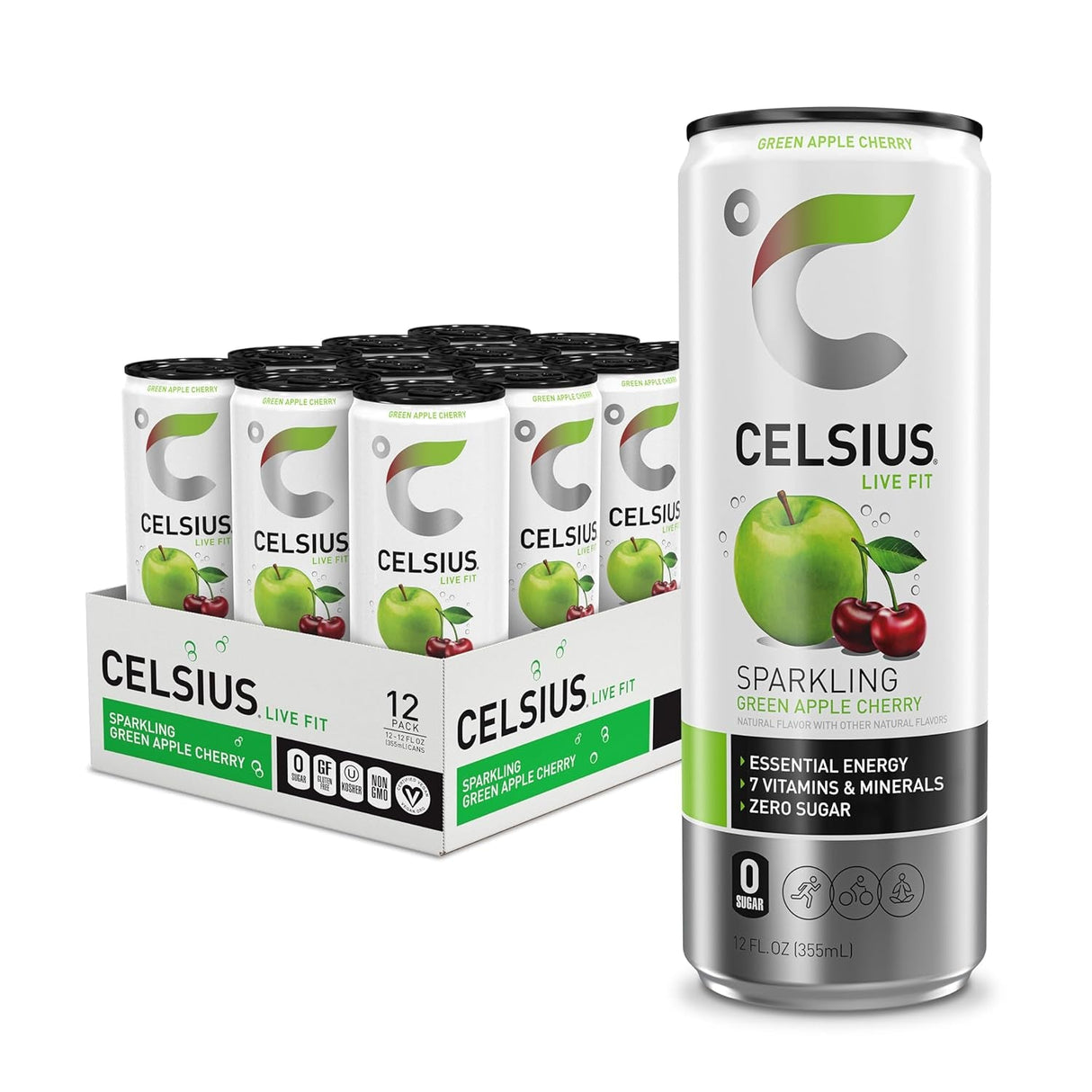 CELSIUS Assorted Flavors Official Variety Pack, Functional Essential Energy Drinks, 12 Fl Oz (Pack of 12)