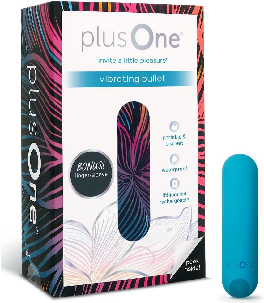 Plusone Bullet Vibrator for Women, Mini Vibrator Made of Body-Safe Silicone, Fully Waterproof, USB Rechargeable, Personal Massager with 10 Vibration Settings, Purple