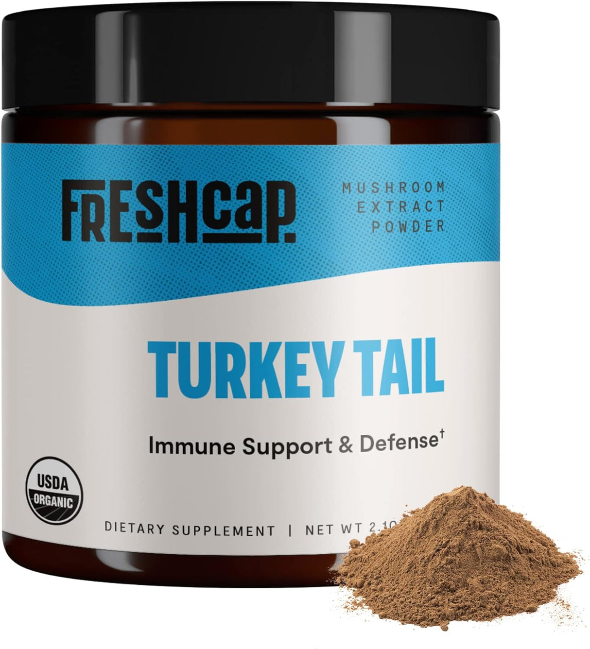 Freshcap Ultimate Mushroom Complex - Ayurveda Lions Mane, Reishi, Cordyceps, Chaga, Turkey Tail, Maitake - Immune Support & Nootropic Supplements for Immunity, Energy, Memory & Focus (120 Capsules)