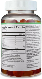 Amazon Basics (Previously Solimo) Fiber 4G Gummy - Digestive Health, Supports Regularity, Orange, Lemon & Strawberry, 90 Gummies (2 per Serving) - Supply Center USA