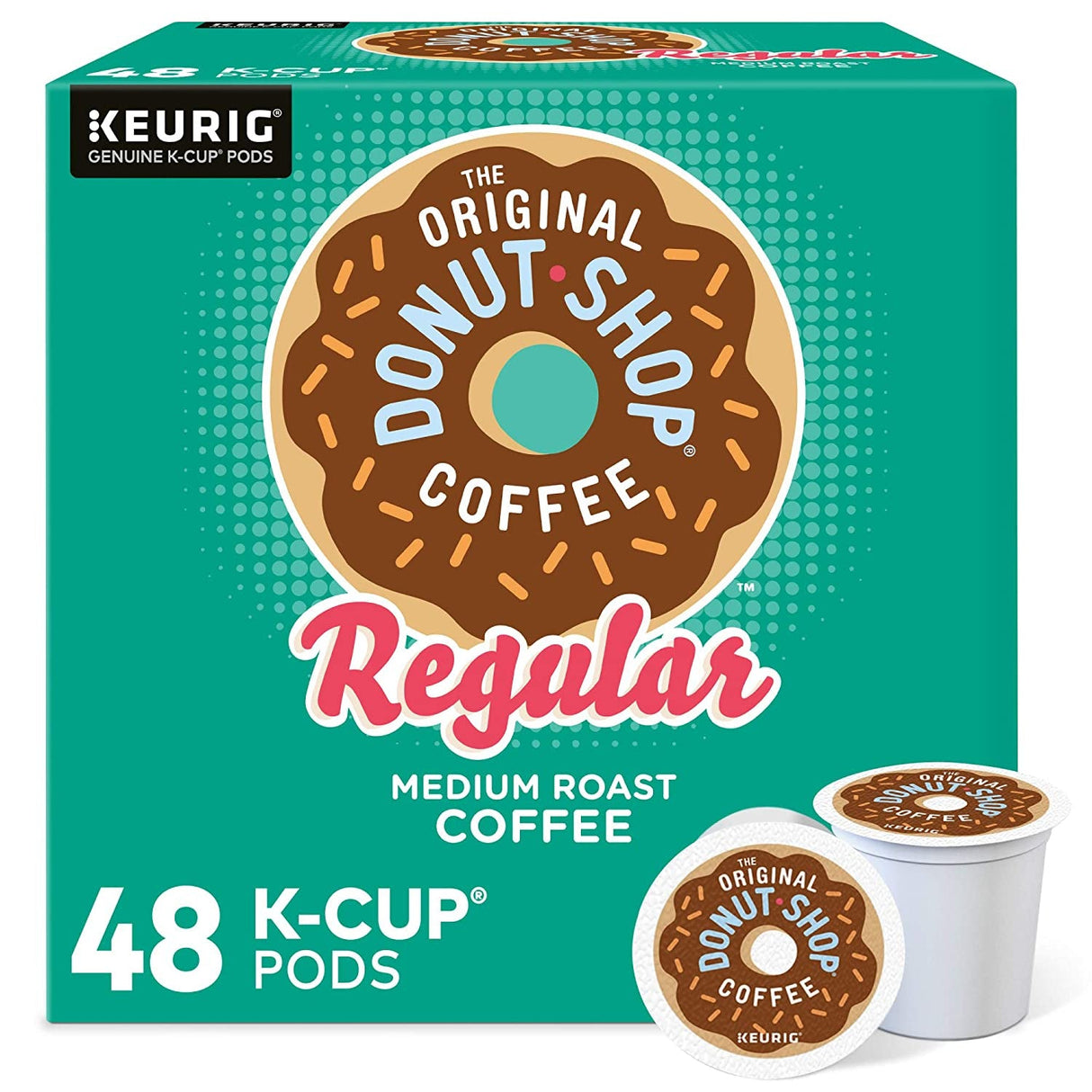 The Original Donut Shop Regular Keurig Single-Serve K-Cup Pods, Medium Roast Coffee, 12 Count (Pack of 6), Total 72 Count