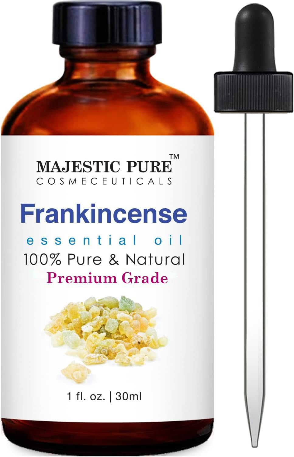 Majestic Pure Lavender Essential Oil with Glass Dropper | 100% Pure and Natural Lavender Oil | Premium Grade Essential Oils for Diffusers, Skin, Aromatherapy, Massage | 4 Fl Oz