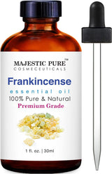 Majestic Pure Lavender Essential Oil with Glass Dropper | 100% Pure and Natural Lavender Oil | Premium Grade Essential Oils for Diffusers, Skin, Aromatherapy, Massage | 4 Fl Oz