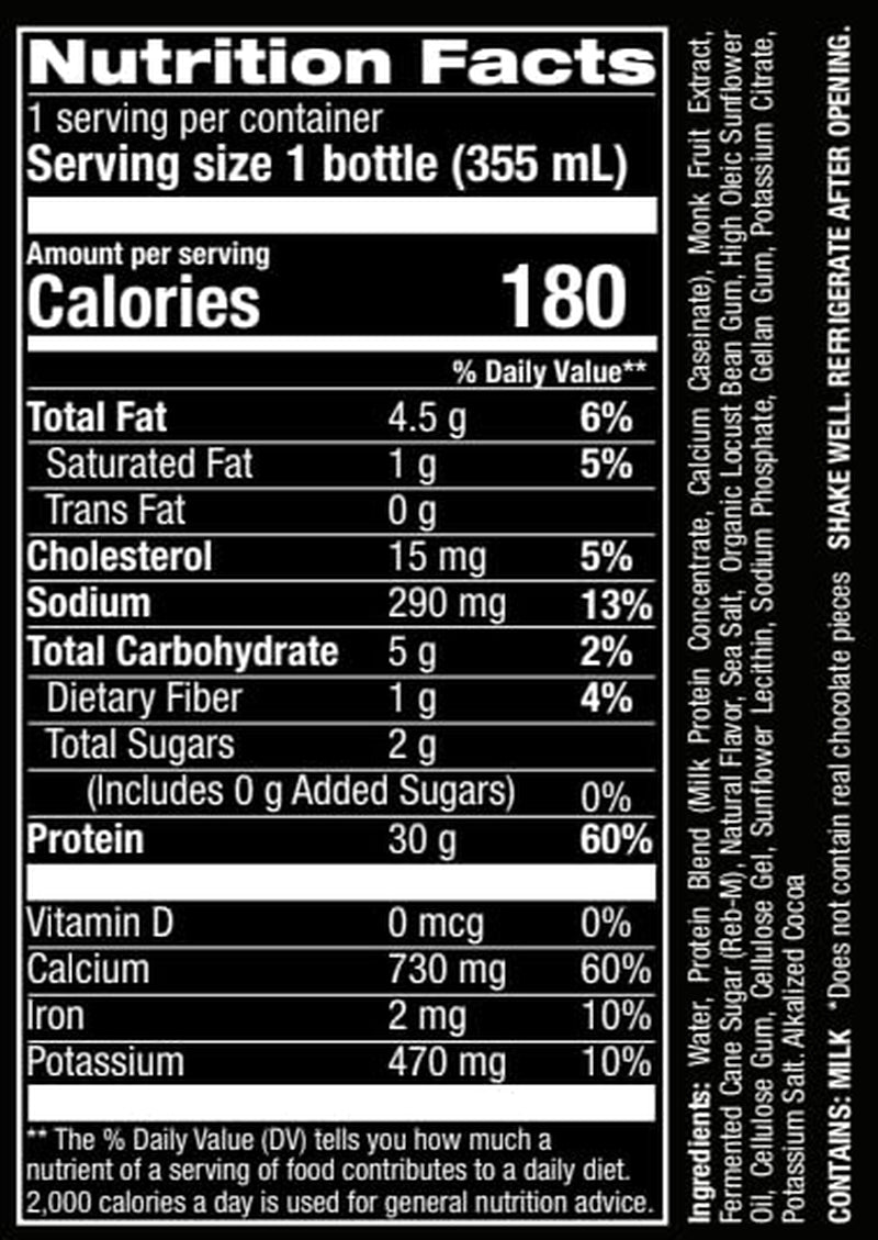Jocko Mölk 30G Grass Fed Protein Shakes – No Added Sugar Protein Drinks KETO Friendly - Ready to Drink 12 FL Oz (Pack of 12) Chocolate