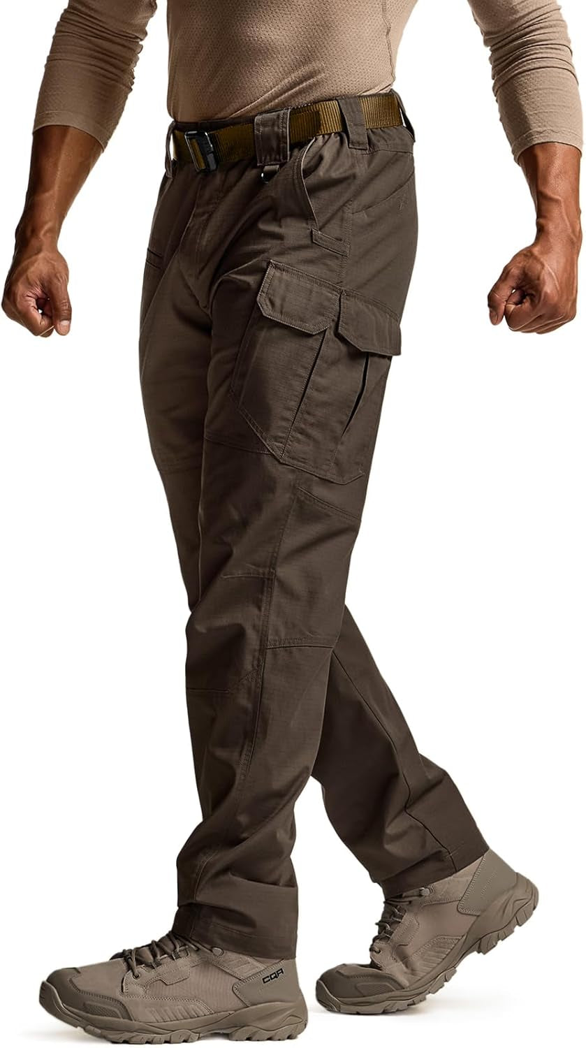 CQR Men'S Tactical Pants, Water Resistant Ripstop Cargo Pants, Lightweight EDC Work Hiking Pants, Outdoor Apparel