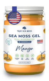 Trueseamoss Wildcrafted Irish Sea Moss Gel –7 Flavors- Nutritious Raw Seamoss Rich in Minerals, Proteins & Vitamins – Antioxidant Health Sea Moss, Vegan Made in USA (MANGO/PINEAPPLE, 1)
