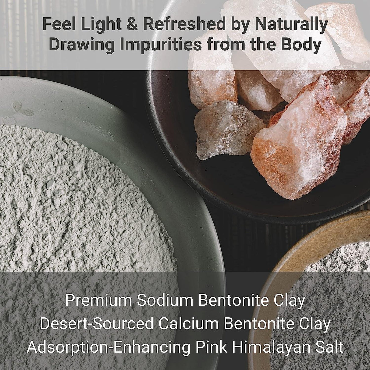 Magnetic Bentonite Clay Detox Bath – Sodium & Calcium Bentonite, & Himalayan Salt – Healing Clay to Remove Environmental Toxins for a Whole Body Detox – Health & Beauty Clay by Enviromedica - Supply Center USA