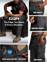 CQR Men'S Tactical Pants, Water Resistant Ripstop Cargo Pants, Lightweight EDC Work Hiking Pants, Outdoor Apparel