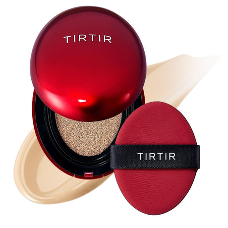 TIRTIR Mask Fit Red Cushion Foundation | Japan'S No.1 Choice for Glass Skin, Long-Lasting, Lightweight, Buildable Coverage, Semi-Matte, All Skin Types, Korean Cushion Foundation, (0.63 Oz.), 21N Ivory - Supply Center USA