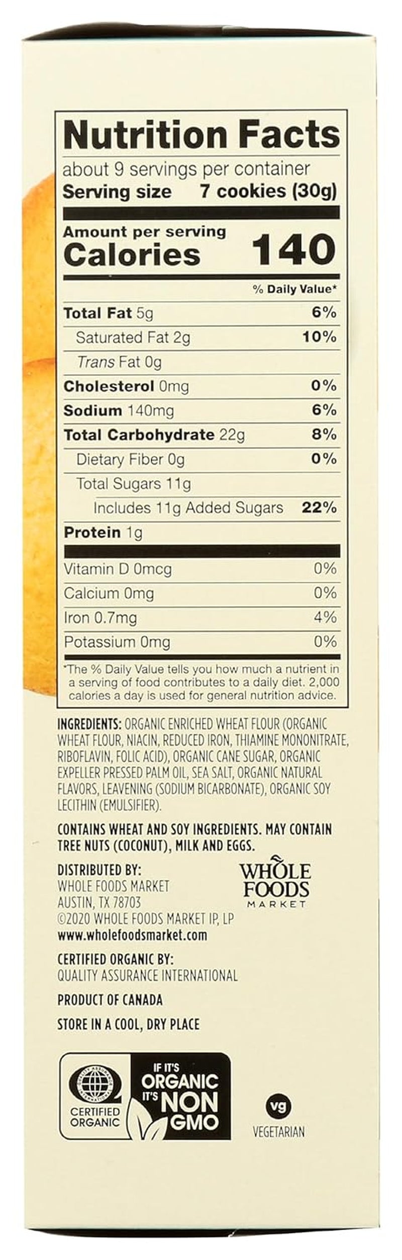 365 by Whole Foods Market, Organic Vanilla Wafers, 9 Ounce