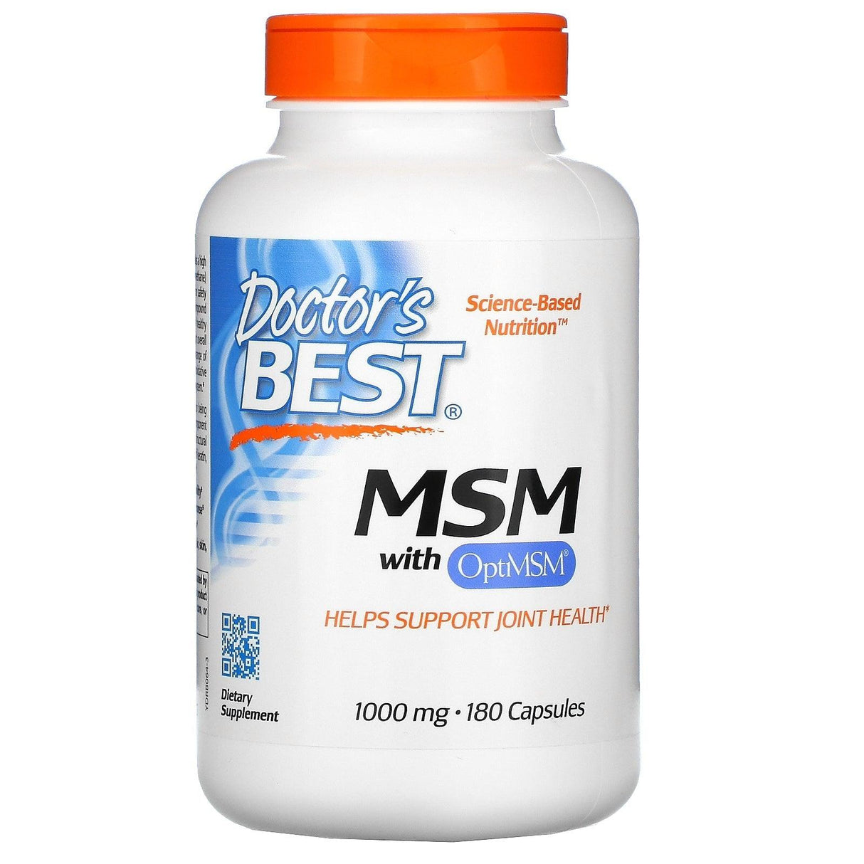 Doctor's Best, MSM with OptiMSM, 1,000 mg, 180 Capsules - Supply Center USA