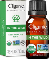 Cliganic Organic Essential Oils Set (Top 5) - 100% Pure Natural - Aromatherapy, Candle Making - Peppermint, Lavender, Eucalyptus, Lemongrass & Orange (Packaging May Vary)