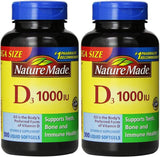 Nature Made Vitamin D3 1000 IU (25 Mcg) Softgel, Dietary Supplement for Bone, Teeth, Muscle and Immune Health Support, 300 Day Supply,300 Count (Pack of 1) - Supply Center USA