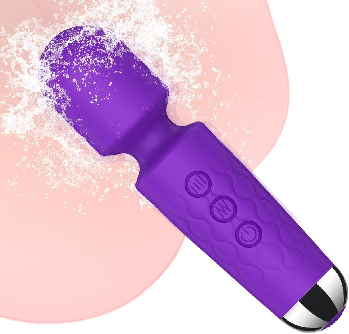 Vibrator Wand,Adult Sex Toy Wand, G Spot Dildo, Clit Vibrator, Sex Vibrators,Clitoris Stimulation,With 8 Speeds & 20 Patterns, Quiet,Fully Waterproof,Vibrating Wand for Her Pleasure (Rose Red)