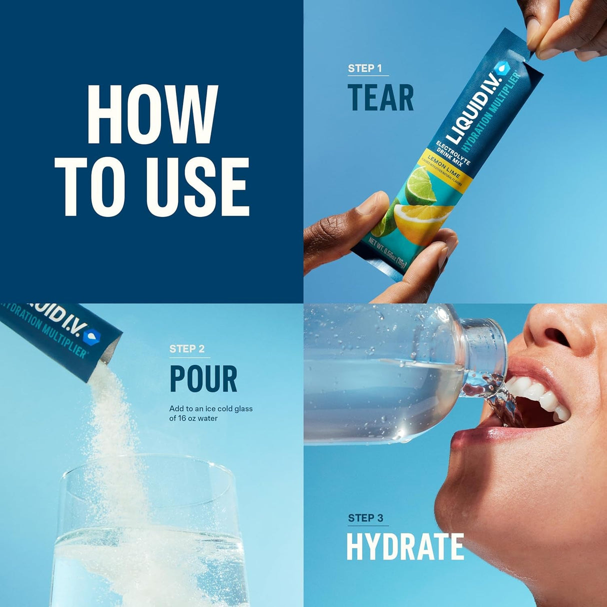 Liquid I.V.® Hydration Multiplier - Seaberry | Electrolyte Powder Drink Mix | 3 Pack (48 Servings)