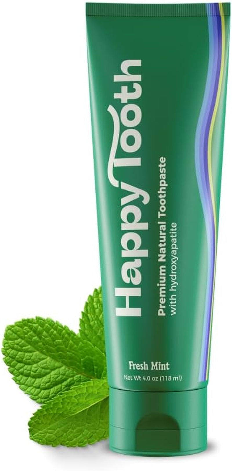 Happy Tooth Natural Hydroxyapatite Toothpaste - Fluoride Free, SLS Free - Whitening for Sensitive Teeth - Natural Ingredients - Dentist Formulated & Recommended - Adults & Kids - Vanilla Frosting