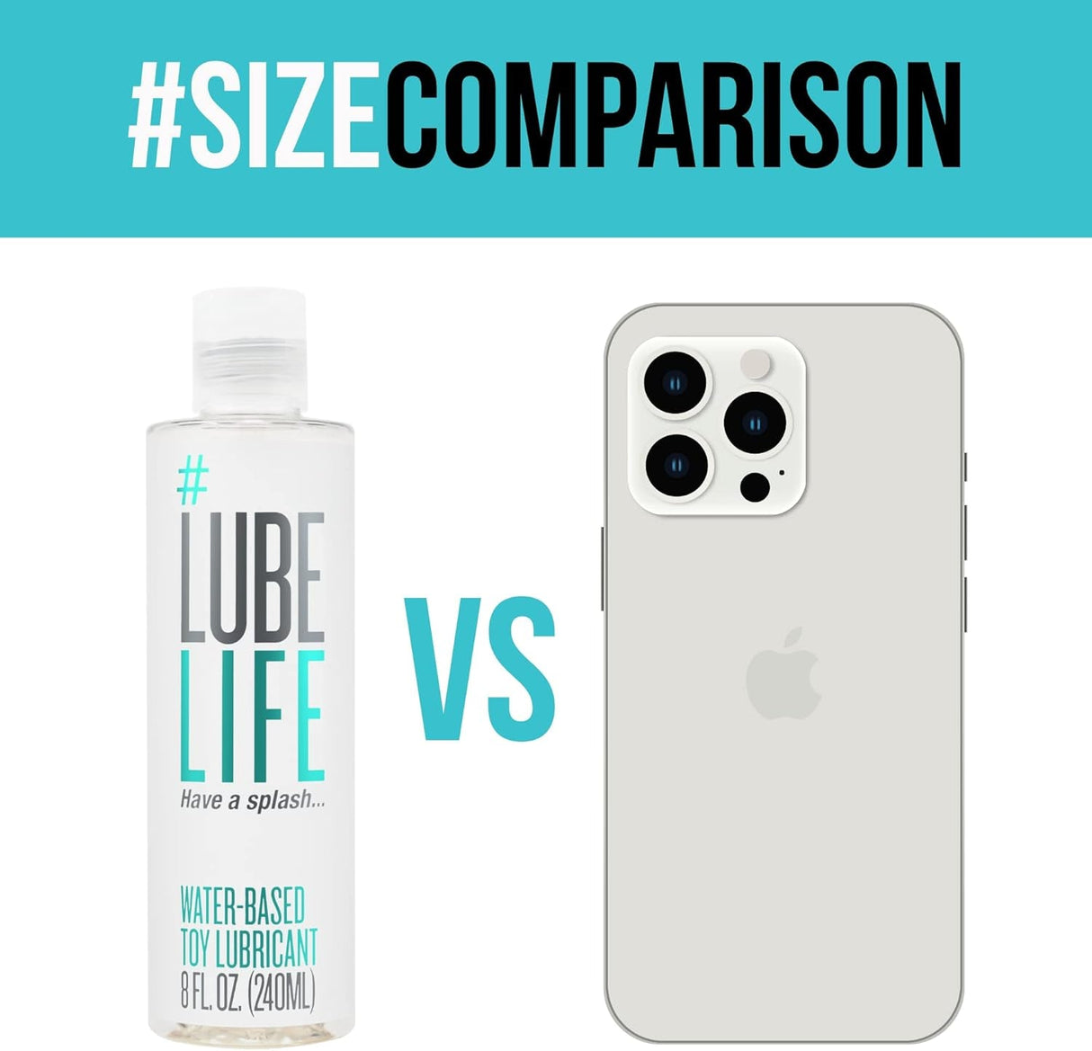Lube Life Water-Based Toy Lubricant, Toy-Safe Lube for Men, Women and Couples, Non-Staining, 8 Fl Oz