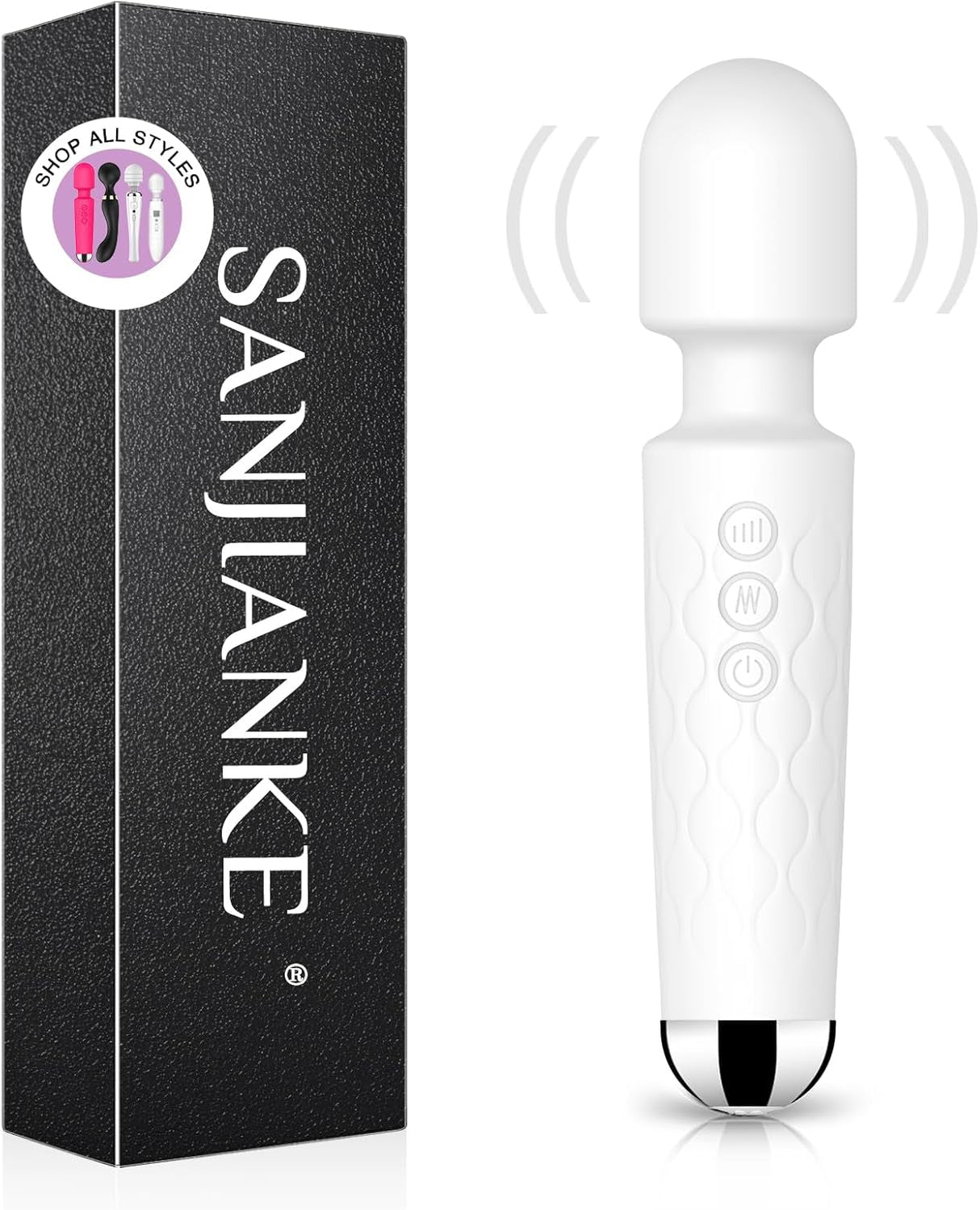 Vibrator Wand,Adult Sex Toy Wand, G Spot Dildo, Clit Vibrator, Sex Vibrators,Clitoris Stimulation,With 8 Speeds & 20 Patterns, Quiet,Fully Waterproof,Vibrating Wand for Her Pleasure (Rose Red)