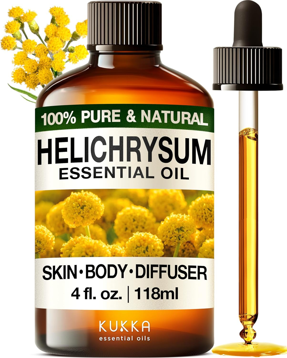 Kukka Tea Tree Oil for Skin, Healthy Hair & Toenails - Huge 4 Fl Oz - 100% Pure Natural Australian Tea Tree Essential Oil - Experience Therapeutic Melaleuca Oil for Scalp, Nails & Soap Making Scent